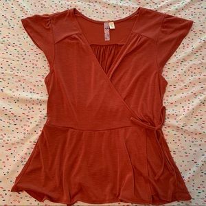 Alya Side Tie Peplum Top